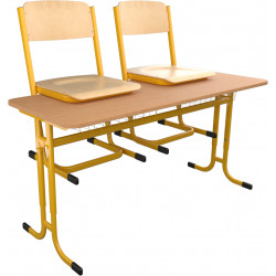 SKLADEM školní lavice a židle YGNÁC - vel. 3 - 5, žlutá