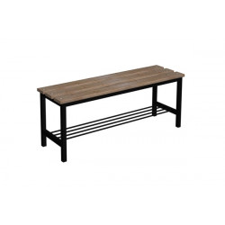 Prémiová šatní lavička BÁRA, bez opěrky, dřevo x LTD