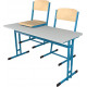 Školní žákovská sestava HUBERT dvoumístná, stavitelná - lavice + 2 x židle