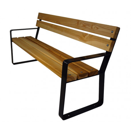 Ocelovo-dřevěná lavička OSKAR