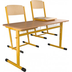 Školní žákovská sestava OTTO dvoumístná, stavitelná - lavice + 2 x židle