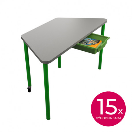 školní nábytek pro variabilní učebny - stůl TRAPO