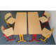 Sestava školní žákovské lavice a školních židlí YGNÁC - výškově stavitelná