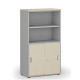 Kombinovaná kancelářská skříň BOLZANO grey, 1434 mm