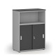 Kombinovaná kancelářská skříň BOLZANO grey, 1087 mm