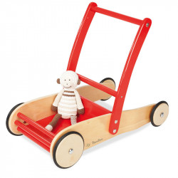 Dětské chodítko - vozík, červený