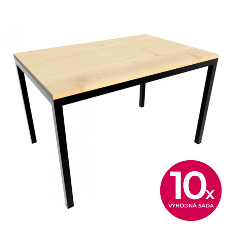 Stůl ADAM, obdélník, podnož rámová jäkl, sada 10 kusů