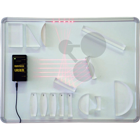 Kompletní magnetická optická sada s tabulí a diodovým laserem