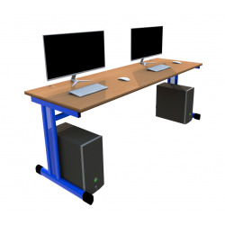 PC stůl dvoumístný, pevný - PERFO E2