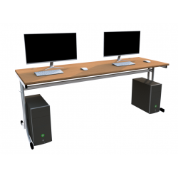 PC stůl dvoumístný, pevný - YGNÁC E2
