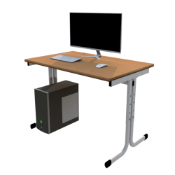 Školní PC stůl - YGNÁC E1S - výškově nastavytelný