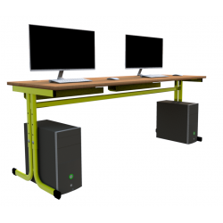 PC stůl dvoumístný, výškově stavitelný - YGNÁC E2S
