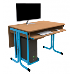PC stůl jednomístný, výškově stavitelný - YGNÁC D1S
