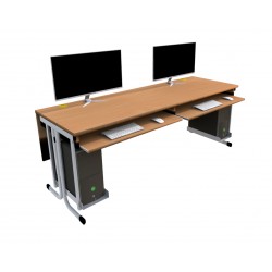 PC stůl dvoumístný, pevný - YGNÁC D2