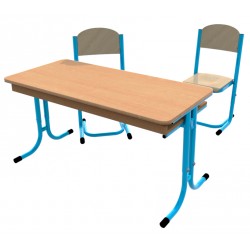 Školní žákovská sestava GÁBINA dvoumístná, stavitelná - lavice + 2 x židle