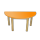 Dětský stoleček MATEO, půlkruh, barevná deska