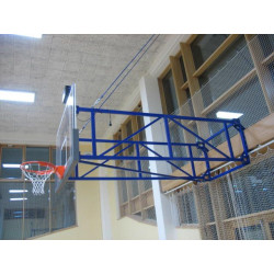 Otočná basketbalová konstrukce, interiér - vysazení od 2,5 m do 4 m