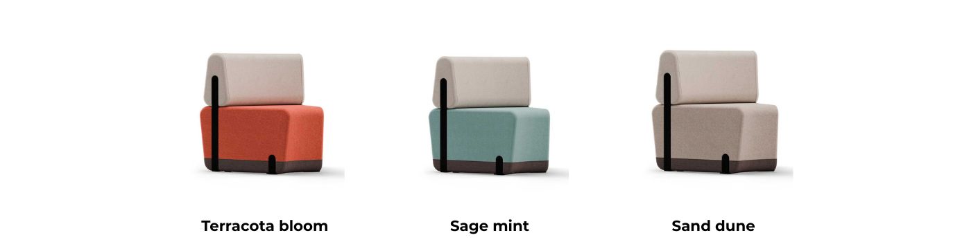 Kalin Curved je&nbsp;modulární čalouněná pohovka se&nbsp;zakřiveným tvarem