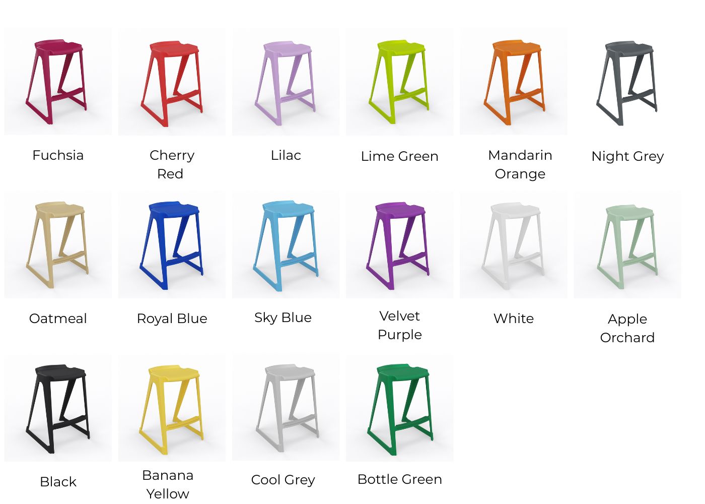 Ergonomická židle z jednoho kusu, vyrobená ze 100% recyklovatelného polypropylenu - Židle ONE STOOL