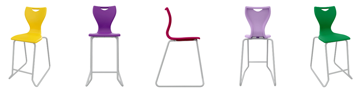 Vysoká žákovská židle CLASSIC Skid dostupná v&nbsp;16 barevných variantách