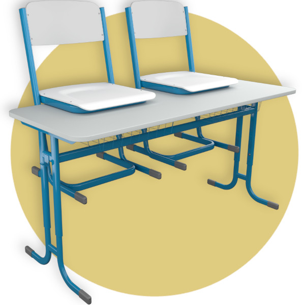 Sestavy školních lavic a židlí